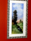 GORGEOUS Antique Landscape Trees House Wilde Nature Oil Pastel Vintage Painting — photo 2