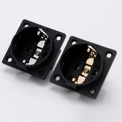 Rhodiniert Schukostecker Steckdose Europa EU Steckdose Wandplatte 250V 16A