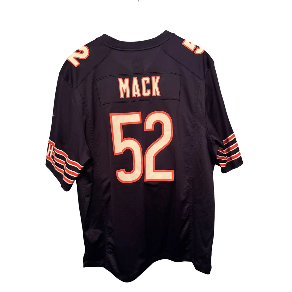 Camiseta para hombre XL Nike Chicago Bears Khalil Mack 52 NFL azul marino en el campo Foto 4 de 4