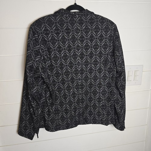 Cárdigan negro jacquard Coldwater Creek talla 10 - Imagen 2 de 6