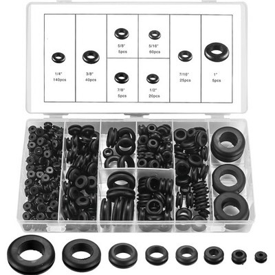 Gummitüllen, Gummidichtungen, Kabeldurchführung, Dichtungsring, Plastikbox, 3...
