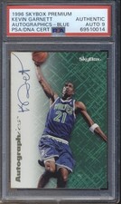 Kevin Garnett 1996 Skybox Premium Autographics Blue Ink SP AUTO PSA 9 DNA