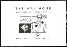Harry MATHEWS, Trevor Winkfield / Prospectus The Way Home 1988
