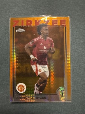 2024-25 TOPPS Chrome UCC - Joshua Zirkzee 10/25 Orange Manchester United