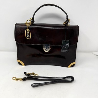 F LLI Mugnai Firenze Briefcase Bag Italy Brown Vintage Doctor Kelly Classic