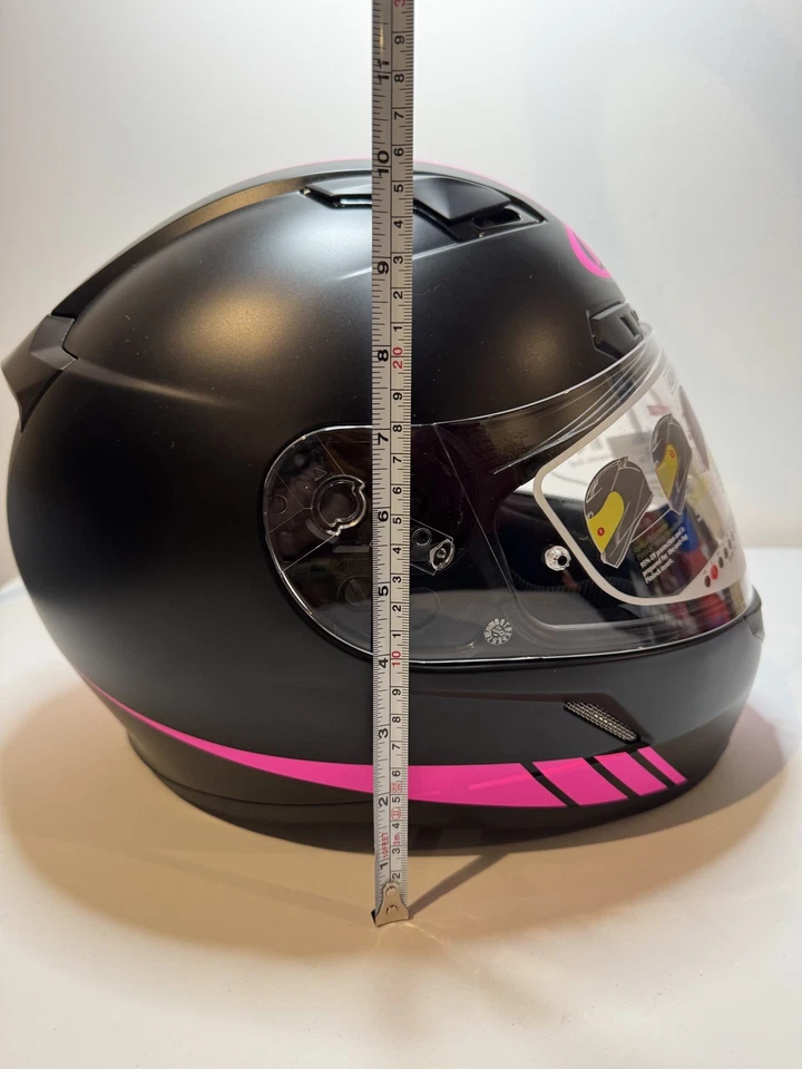 Casco de motocicleta HJC de cara completa para mujer - pequeño - rosa Arica; con bolsa para el polvo NUEVO Foto 4 de 4