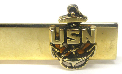 vintage U.S. NAVY USN Anchor logo tie bar clip