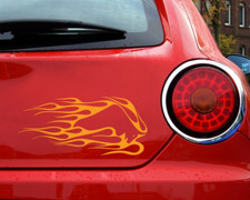 Flammenaufkleber Stier Aufkleber 588  25 Farben 5 Größen Autoaufkleber Flammen