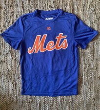 YOUTH NEW YORK METS T-SHIRT JERSEY MLB BLUE COOL BASE - SIZE YM M YOUTH MEDIUM