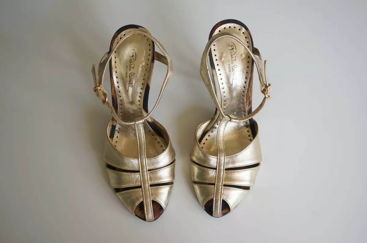 H and clearance m gold sandals