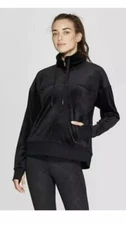 C9 By Champion Women's Training Cozy Quarter Zip Pullover Black XXL Free Ship