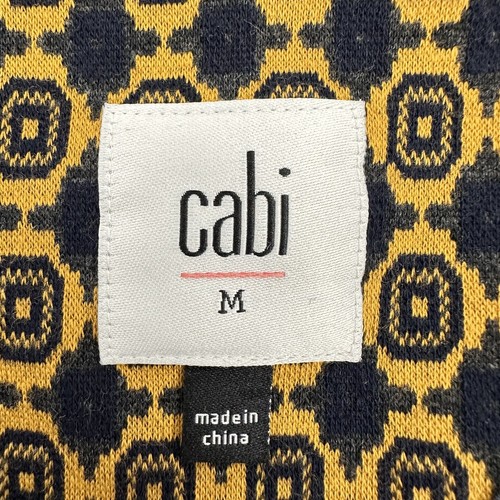 Cabi Standout Medallion Blazer Jacket Women M Mustard Navy Kensington Mod 3372 - Picture 12 of 17