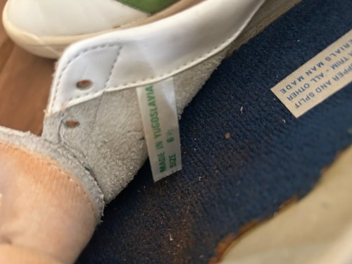 SNEAKERS VINTAGE ANNI 70 CONVERSE ALL STAR PELLE UOMO 6,5 MADE IN YUGOSLVIA 5-8179 - Foto 23 di 23
