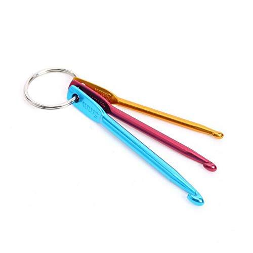 4 Sets Mini Keychain Aluminum Crochet Hooks Knitting Needles 3 Sizes/Set - Zdjęcie 2 z 7