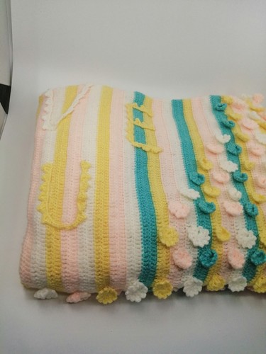 Handmade Cotton Crochet Baby Blanket | Soft Nursery Throw | Baby Shower Gift | G - Picture 15 of 24