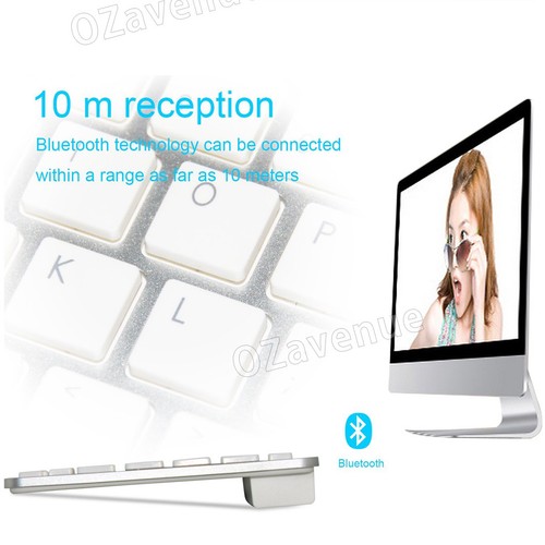 Wireless Bluetooth Keyboard For APPLE IOS Macbook iMAC iPhone iPad Tablet White - Picture 6 of 7