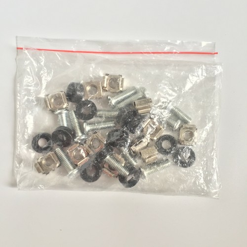 12 piezas de tuercas de jaula de montaje en rack M6 con lavadoras de nailon (servidor de clips cuadrados) - Imagen 2 de 4