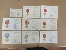 Original Document Awards Medal WW2 Soviet Russia, lot 9 pcs. 113a