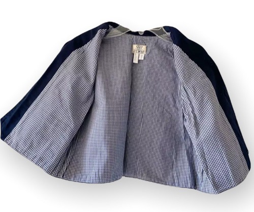 UTE Wood Boys Navy Blue Single Breasted Cotton Blazer Jacket Sport Coat Size 4 - Picture 7 of 10