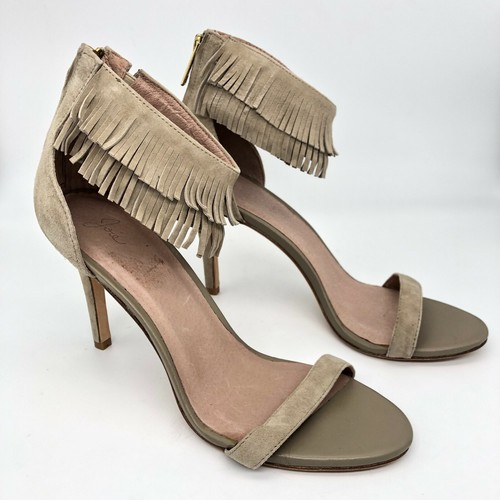 Joie Taupe Brown Fringe Heels - Size 9 