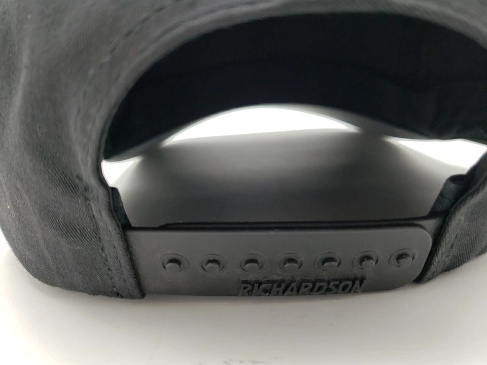 TEXAS FOREVER HECHO A MANO 6 PANELES BROCHE DE BÉISBOL GORRA SOMBRERO PARCHE DE CUERO NEGRO GRIS Foto 3 de 4