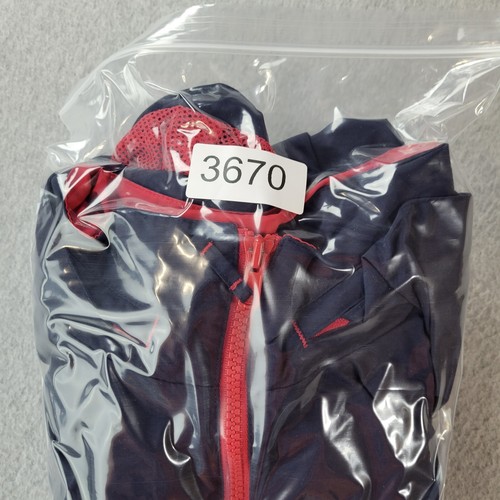 Lands' End Windbreaker Jacket Nylon Blue/Red/White with Hood Women's Medium - Picture 14 of 14