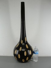 SUELO DE VAINA DE SEMILLAS GIGANTES DE IMITACIÓN 🌻 FLORERO SECO MARRÓN OSCURO BRONCEADO LÁGRIMA 30" DE ALTO