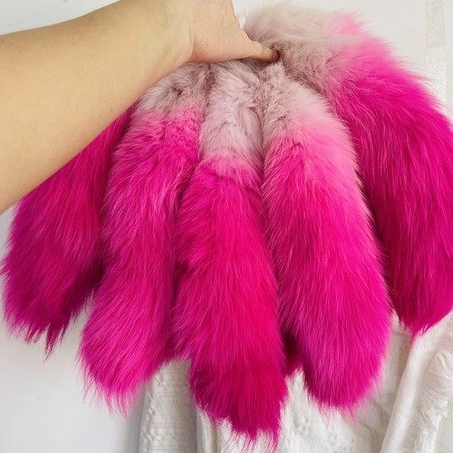 16"-18" Real Cola de Zorro Llavero Bolso de Piel Dije Colgante Disfraz Juegos con disfraces Hágalo Usted Mismo Gato Juguete - Imagen 21 de 33