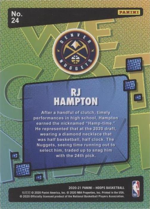 2020-21 Panini NBA Hoops - R.J. Hampton #24