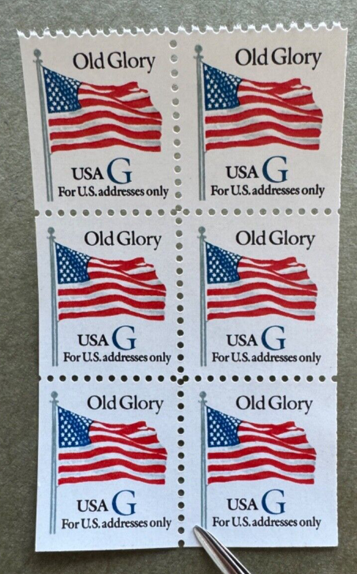 切手94 US Stamps Scott 2884 1994 32c Blue G Rate Booklet Stamps pane of 6
