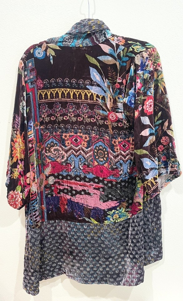 Johnny Was Velvet Dreamer Kimono Tunic Cardigan Jacket XS eBay