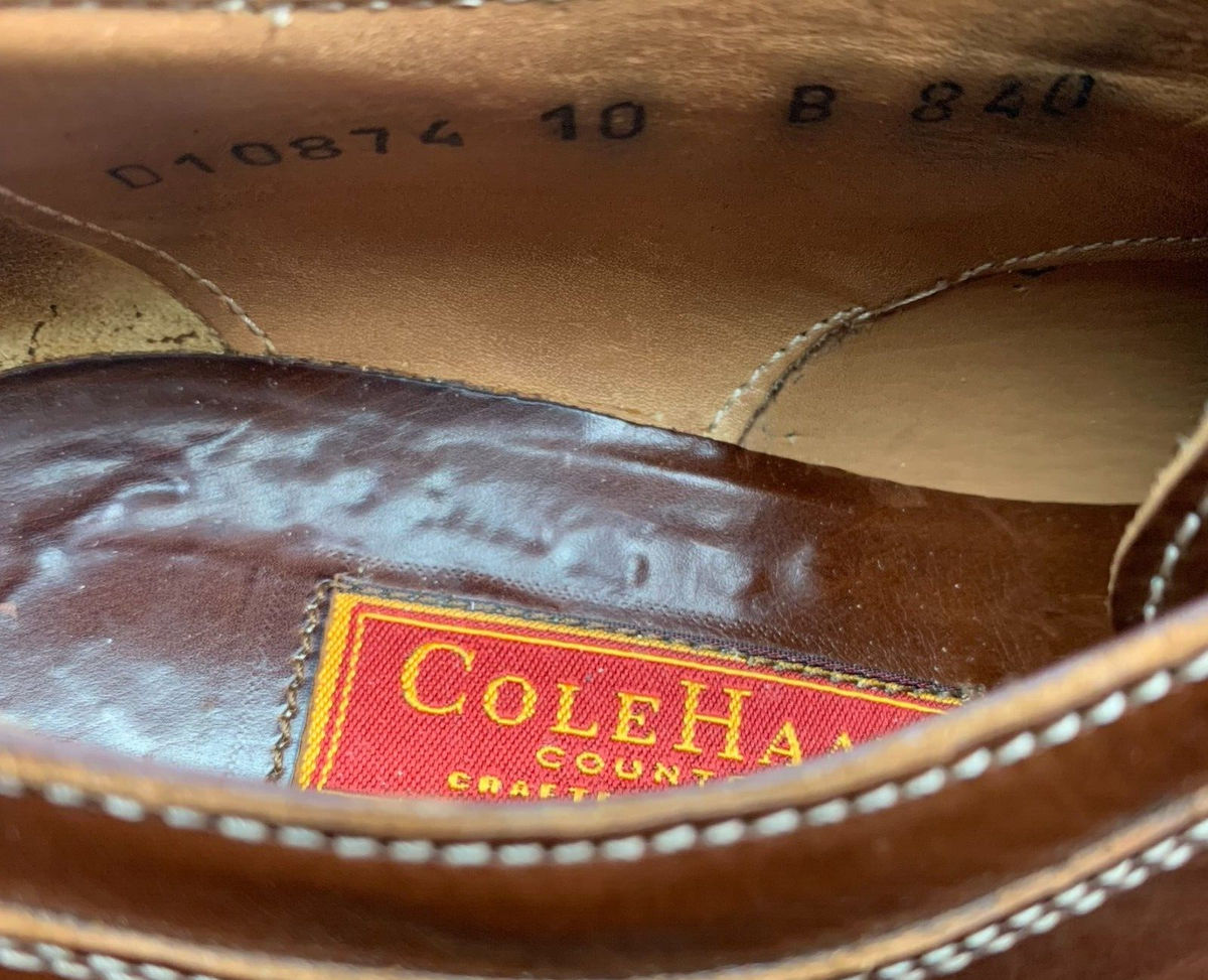Cole Haan Oxford Brown Leather Apron Split Round Toe Lace Up Shoes Size 9M Cole Haan Country Oxford Brown Leather Apron Split Round Toe  main image 2