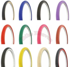 Diamond Tread 26" Bicycle Tire Beach Cruiser 26" x 2.125" Tire, All Colors