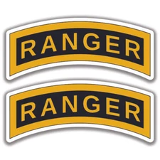 2 U.S. ARMY RANGER TAB BADGE DECALs Sticker Bogo 