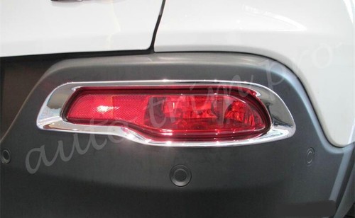 For Jeep Cherokee KL 2014-18 Rear Bumper Fog Light Cover Chrome Trim Accessories - Picture 2 of 7