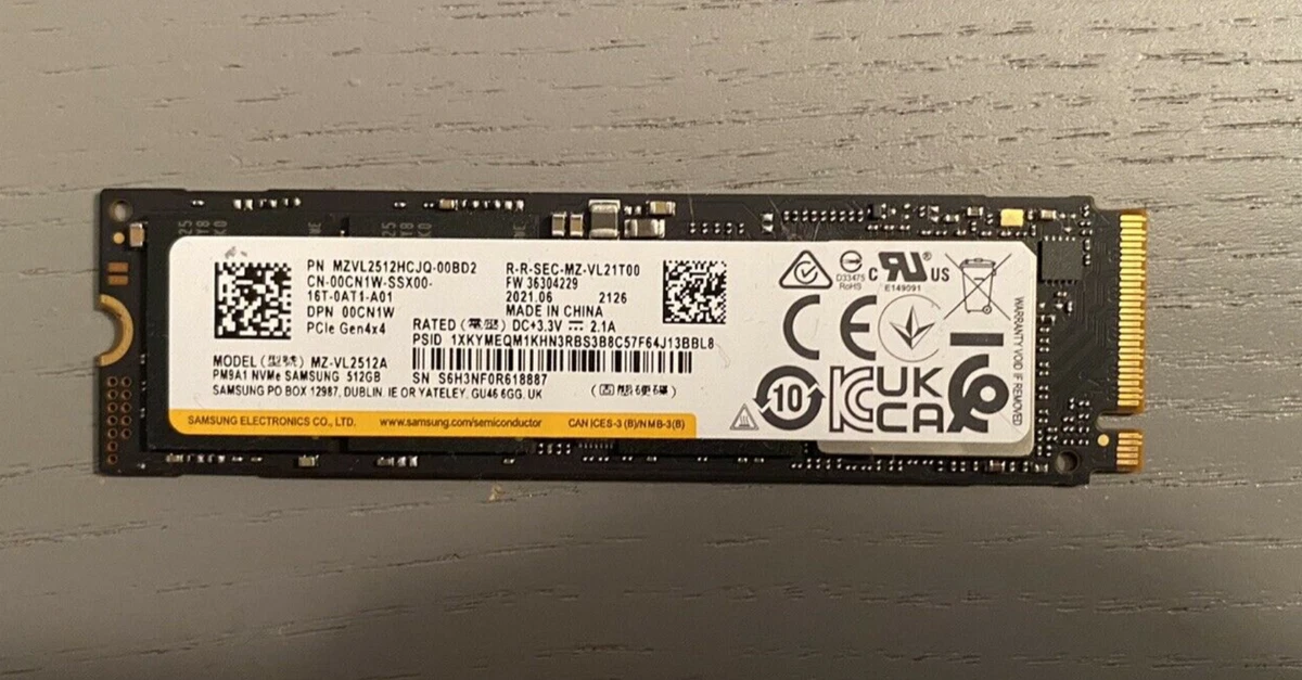 Samsung pm9a1 mzvl2512hcjq