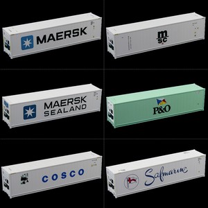 40ft-Hi-Cube-Refrigerater-Shipping-Container-Freight-Cars-HO-Scale-lot