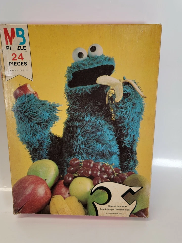 DE COLECCIÓN 1977 MB SESAME STREET MUPPETS 24 PIEZAS ROMPECABEZAS GALLETA MONSTRUO COMPLETO Foto 2 de 4