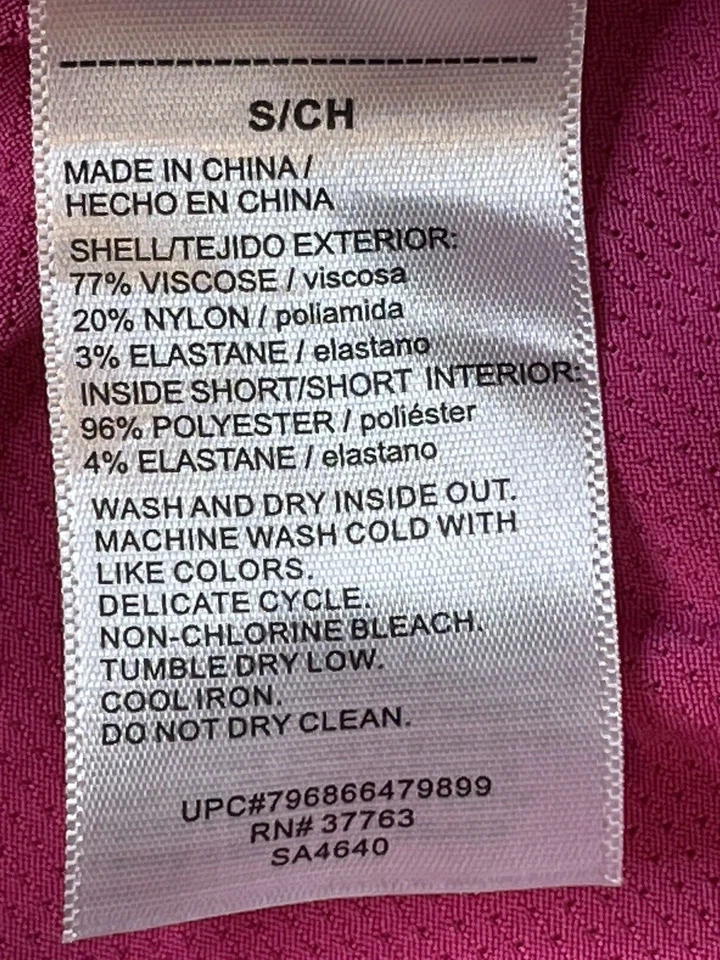 Rafaella Mujer Rosa Amarillo Azul Piña Colorido Elástico Skort Talla Pequeña. Foto 4 de 4