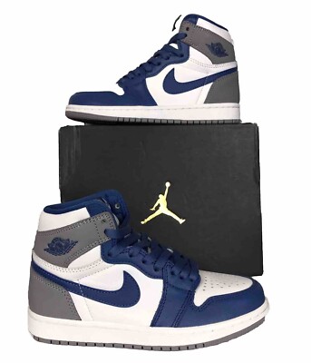 【未使用】NIKE 19cm キッズ スニーカー ジョーダン1 トゥルーブルー Nike Air Jordan 1 Sneakers Retro High OG GS 'True Blue Kid's