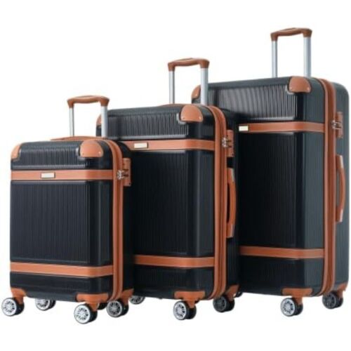 3-Piece Hardshell Luggage Set with TSA Lock – 20" 24" 28" Lightweight Spinner