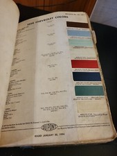 1954 DUPONT CHEVROLET COLORS  PAINT CHIP SWATCH SHEET BULLETIN NO 26  