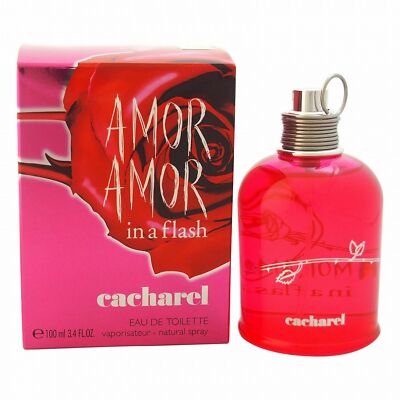 Amor Amor IN A FLASH EDT Spray 3.3oz 3.4 oz 100 ml for Women,NIB & Sealed.!!
