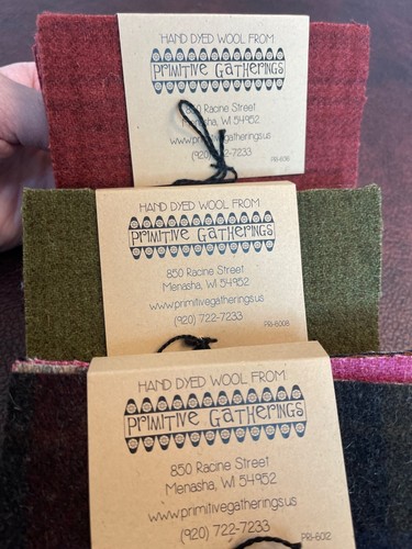 Primitive Gatherings Hand Dyed Wool Lot of 3 Charm Packs 10 5-inch Squares ... - Picture 7 of 7