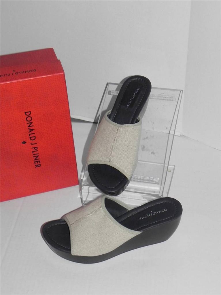 Donald Pliner Casa Natural Elastic Band Slide-On Open Wedge Platform Sandale 10 Donald Pliner Casa Natural Elastic Band Slide-On Open Wedge Platform Sandale 10