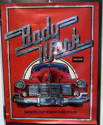 CHROME METRO POP ART Vintage Car Decor Wall Poster BODY WORK
