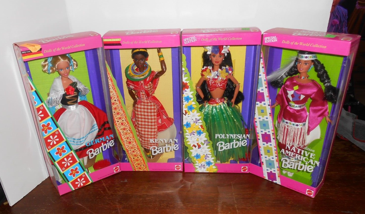 Kenyan Polynesian Native American German Barbies Dolls of the