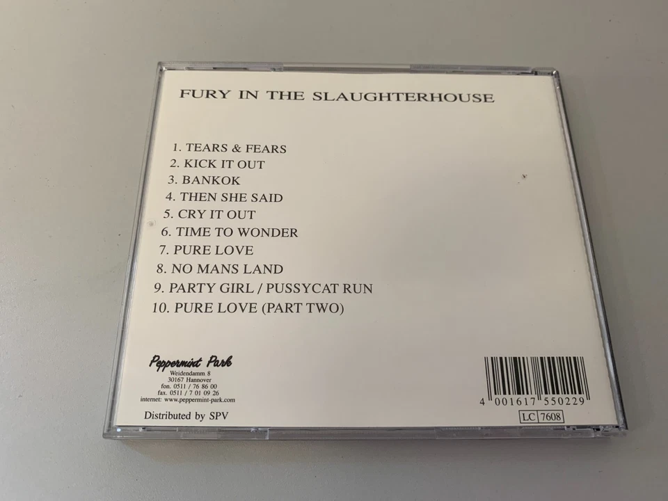 Fury In The Slaughterhouse - Same (S/T) - CD © 1989 - Time To Wonder.. - Bild 3 von 3