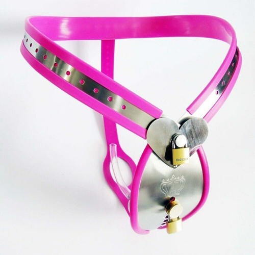 Bound Chastity Belt Sissy Designed Device Heart-shaped Stainless Steel Lock New - Bild 5 von 7