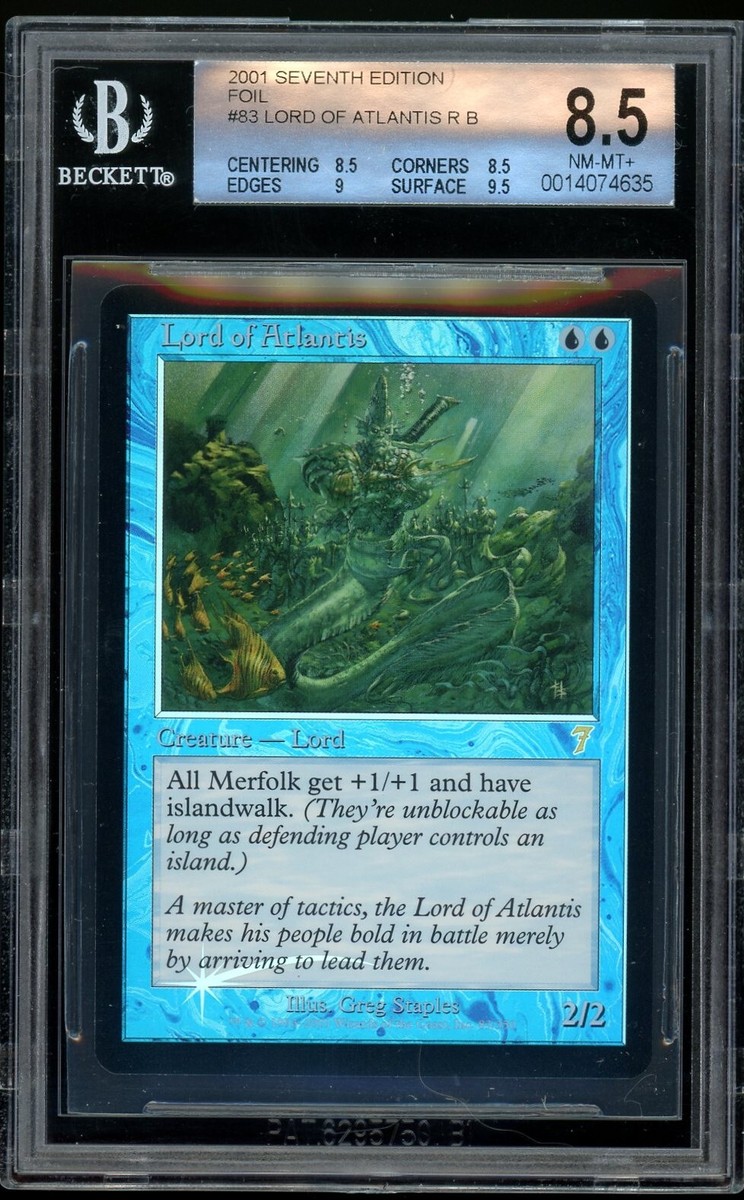 Lord of Atlantis - 7th Edition foil, BGS 8.5 NM-MT+. MTG (pop 1 of